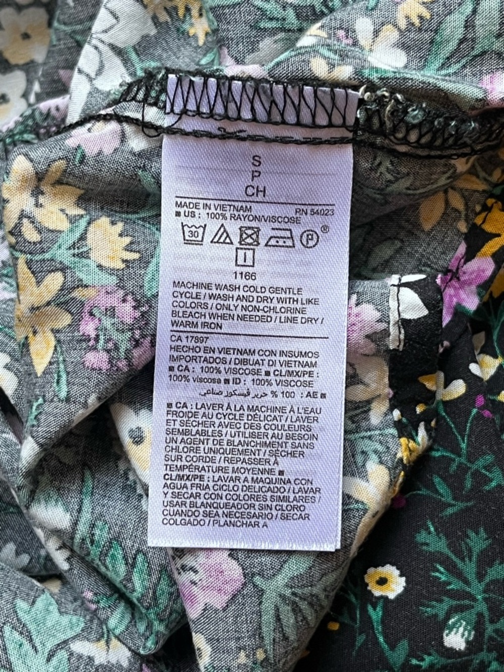 Old Navy Black Floral V-Neck Maxi Slip Dress Adjustable Cross Back Size S - Picture 5 of 10